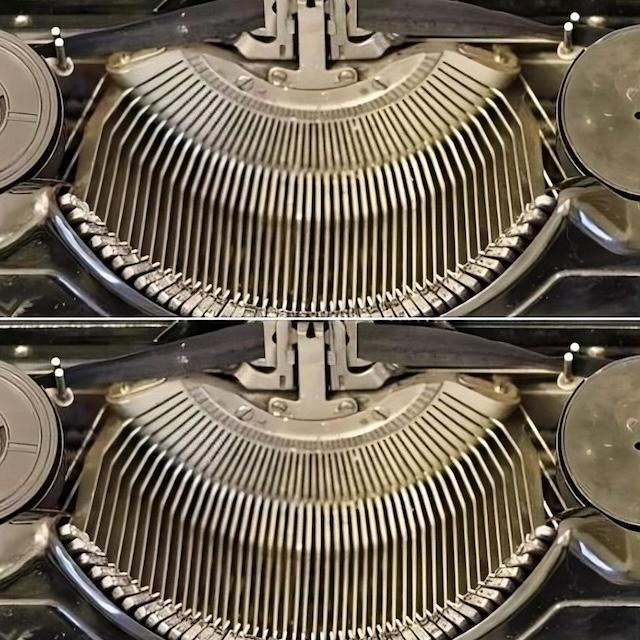 A glimpse into history: the typebars of an old typewriter